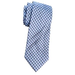 Nautica Tie Blue Black Check Plaid Classic Necktie Mens Business Formal